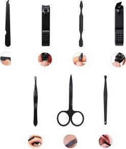 Fritzline© Manicureset 7 Delig - Nagelset Incl. Nagelvijl & Nagelknipper - Nagel Verzorging - Zwart -Cosmetic Verkoop 1014x1200 2