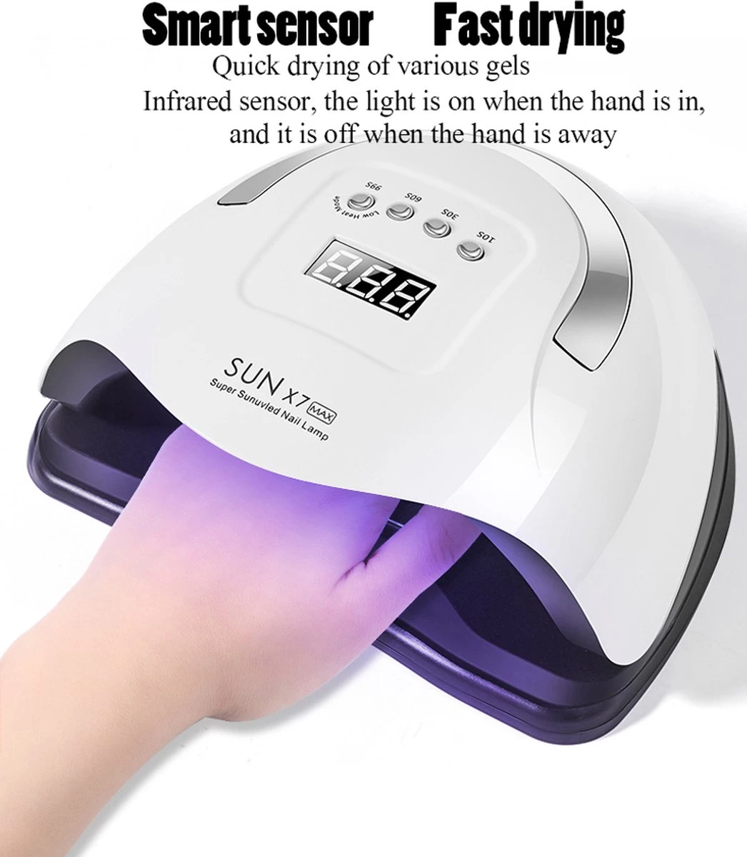 Professionele 180W LED Nageldroger Lamp - Gel Nagel Droger - 180W De Sterkste Nagellamp Op De Markt - Geschikt Voor Elke Nagel, Sneller Droger Voor Gel Polish Nail Apparatuur Automatische Sensor Nail Art Gereedschap Voor Vingernagel En Teennagel 3 Professionele 180W LED Nageldroger Lamp - Gel Nagel Droger - 180W De Sterkste Nagellamp Op De Markt - Geschikt Voor Elke Nagel, Sneller Droger Voor Gel Polish Nail Apparatuur Automatische Sensor Nail Art Gereedschap Voor Vingernagel En Teennagel
