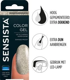 Sensista Color Gel Frosting On The Cake -Zilver/Glitter