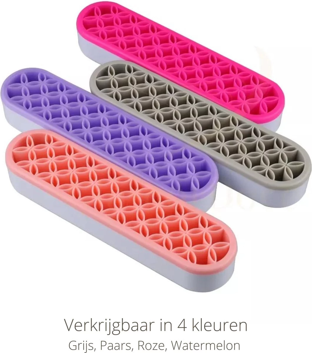 Make Up Organizer - Grijs - Make Up Holder - Kwasten Organizer - Make Up Houder - Nagellak/Lipstick Organizer - Lippenstift Houder - Siliconen 5 Make Up Organizer - Grijs - Make Up Holder - Kwasten Organizer - Make Up Houder - Nagellak/Lipstick Organizer - Lippenstift Houder - Siliconen - Afbeelding 3