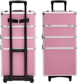 TecTake Cosmetica Koffer Met 3 Etages - Roze - Make-up Koffer -Cosmetic Verkoop 1106x1200 5