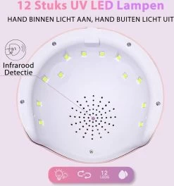 Merkloos Nagel UV Lamp Gelnagels - LED Lamp - Gellak - Nagellak Droger - Nagellak - 36W - Roze -Cosmetic Verkoop 1122x1200