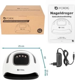 ForDig 220W Professionele Nageldroger Voor Gel Nagels - Nagellak Droger Met UV LED Lamp En Timer Voor Gelnagels - Nageldrogerlamp Met 57 LED Lampjes Voor Nagel Gellak - Geschikt Voor Manicure En Pedicure - Nagellakdroger Hard Gelpolish Builder -Cosmetic Verkoop 1135x1200