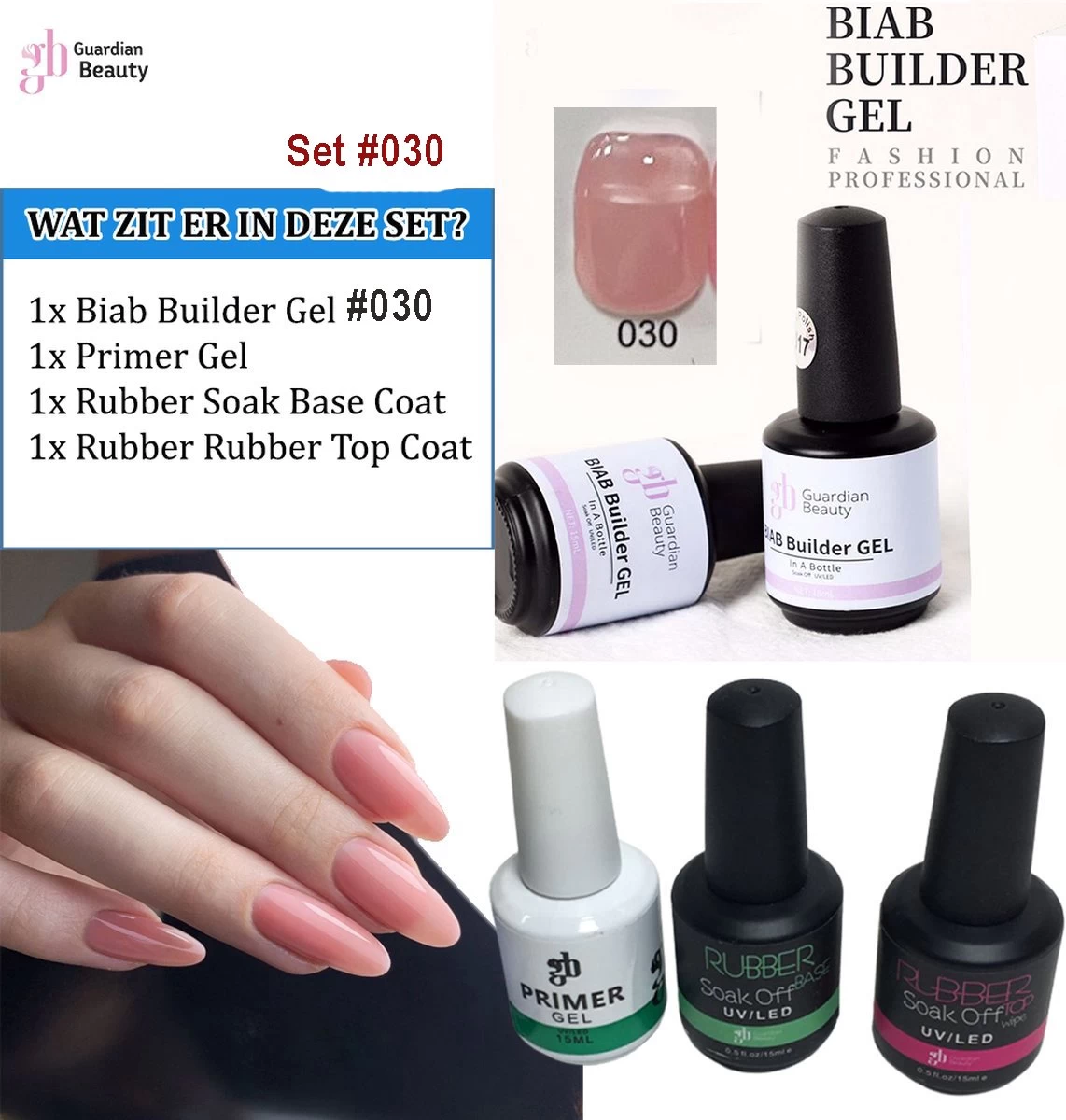 BIAB Builder Gel Set #030 - Nagellak Gel - BIAB Builder - Biab Gel - Biab Nail Gel 3 BIAB Builder Gel Set #030 - Nagellak Gel - BIAB Builder - Biab Gel - Biab Nail Gel