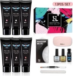 Gelnagels Set MEGA PACK + Nagel Vijl | Gellak Starterspakket | Polygel Kit | Nepnagels | Gellak Set | Nail Art Pakket | UV Gel | Manicure Set | Gel Nagellak Nagel Decoratie | UV Lamp | Starterspakket | Nail Care | Nagelstad -Cosmetic Verkoop 1149x1200 1