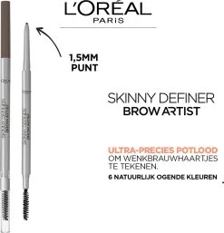 L’Oréal Paris Brow Artist Skinny Definer Wenkbrauwpotlood - 101 Blonde - Ultradun -Cosmetic Verkoop 1152x1200 3