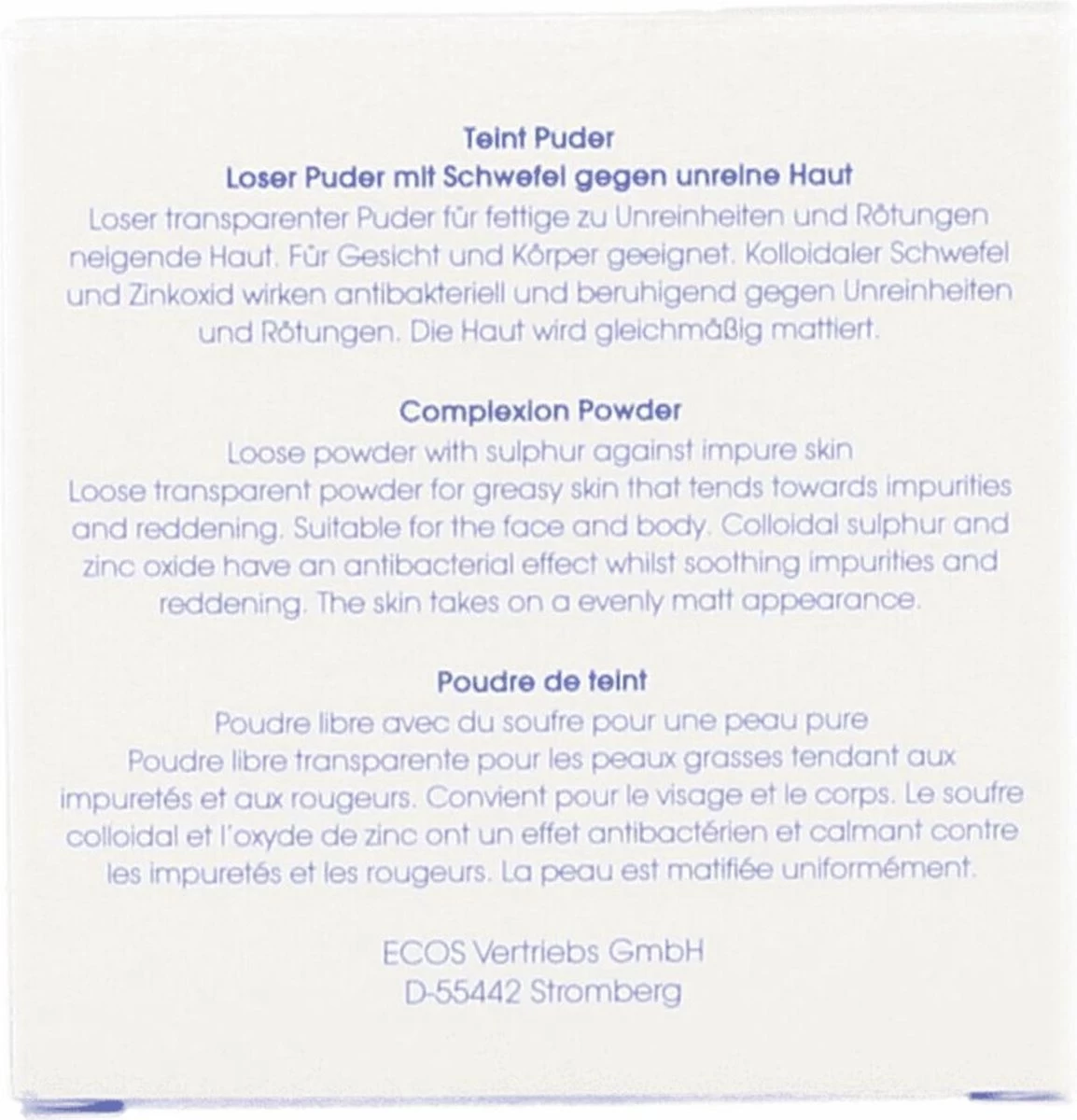 Sulfoderm - Gezichtspoeder 5 Sulfoderm - Gezichtspoeder - Afbeelding 3