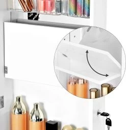 Nancy's Make-up Organizer – Sieraden & Spiegelkast – Spiegelkast, Deur & Wandhouder Met Binnenspiegel – Make-up Opbergen -Cosmetic Verkoop 1169x1200 5
