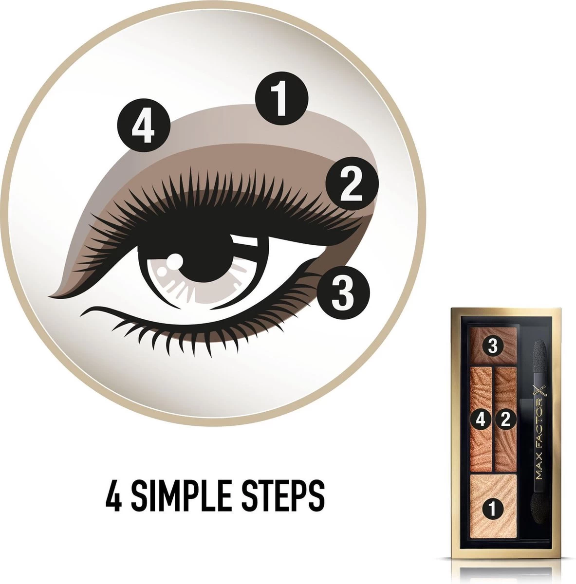 Max Factor Smokey Eye Drama Kit Oogschaduwpalette - 03 Sumptuos Gold 7 Max Factor Smokey Eye Drama Kit Oogschaduwpalette - 03 Sumptuos Gold - Afbeelding 5