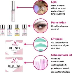 Vivefly Healthcare Wimperlifting Set - Complete Kit Voor Wimper- En Wenkbrauw Lifting - Extra Sterke Lijm - 25-delig - Wimperlift - Lash Lift Kit - Wimperserum - Wimpers Krullen - Brow Lamination - Geschikt Voor Professioneel Gebruik -Cosmetic Verkoop 1186x1200 5