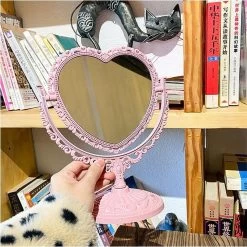 Kawaii Roze Makeup Spiegel - Hart Spiegel - Dubbelzijdig - Makeup Mirror -Cosmetic Verkoop 1198x1200 48