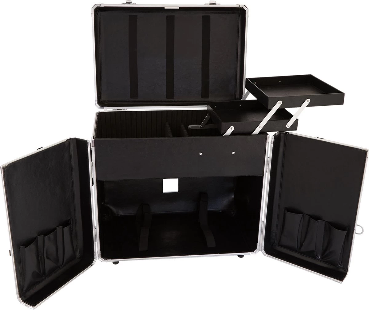 Pedicure Koffer / Trolley - Professional Pedicure Cas- Zilver Streepmotief 5 Pedicure Koffer / Trolley - Professional Pedicure Cas- Zilver Streepmotief - Afbeelding 3