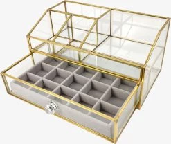 Make Up Organizer Stella | Goud| Cosmetica Organizer|sieraden Organizer | Make Up Organizer | Beautybox | Vitrine Boxje | Glazen Box |Makeup Organizer |Beauty Organizer | Makeupbox |Organizer | Storage Box |Make-uporganizer| Opbergdoos | Sieradendoos -Cosmetic Verkoop 1200x1012 4