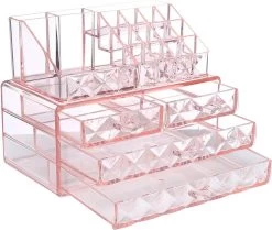 A&K 2in1 Make-up Organizer - 4 Lades Cosmetica Opbergdoos - Kaptafel - Roze -Cosmetic Verkoop 1200x1017 2