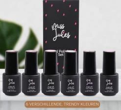 Miss Jules - 6-Delige Gellak Starterspakket - Nagellak - Kleur Rood & Roze - Glanzend & Dekkend Resultaat -Cosmetic Verkoop 1200x1094 4