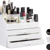Relaxdays Make-up Organizer Klein - Stapelbaar - Sieradendoosje - Cosmetica - Opbergbox - Wit -Cosmetic Verkoop 1200x1095 5
