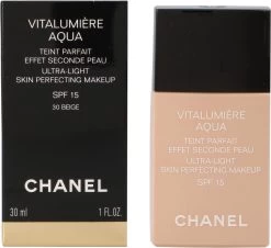 Chanel Vitalumiere Aqua Foundation - 30 Beige - SPF15 - 30 Ml -Cosmetic Verkoop 1200x1099