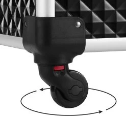 Cosmetische Koffer, Trolley, Make-up Case Met Handvat, 4 Universele Wielen, 4 Uitschuifbare Dienbladen, Make-up Tas, Voor Reizen, Zwart -Cosmetic Verkoop 1200x1106 6