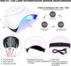 Royala D1 Gellak Starters Pakket + Inclusief UV LED Lamp + 10 Verschillende Gellak Kleuren - Gellak Lamp – Gellac Set - Alle Benodigdheden In Eén - Uitgebreid 62-Delig Pakket- Gel Polish Set - Gellak Set - UV LED Lamp -Cosmetic Verkoop 1200x1117 3