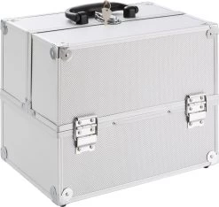 AREBOS Cosmetica Koffer - Beauty Case - Cosmetica Trolley - 15 L - Zilber