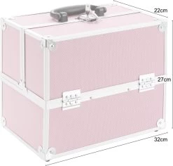 AREBOS Cosmeticakoffer Beauty Case Multikoffer 15 L Roze -Cosmetic Verkoop 1200x1145 4