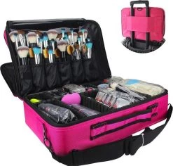 Cosmetica Koffer - Make-up Koffer Met Verstelbare Vakken - Visagie En Nagelstyliste Beauty Koffer - 40x30x14CM - Roze 17 Cosmetica Koffer - Make-up Koffer Met Verstelbare Vakken - Visagie En Nagelstyliste Beauty Koffer - 40x30x14CM - Roze -Cosmetic Verkoop 1200x1146 2