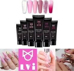 Elvi Polygel Starterskit - Complete Set Inc. USB UV/Led Mini Lamp-Nagelverlenging- Polygel 6 X 15g Perfecte Kleuren Roze - Polyacryl UV Nagellak-Quick Extension Temperature Color Changing UV Gel Pink 28 Elvi Polygel Starterskit - Complete Set Inc. USB UV/Led Mini Lamp-Nagelverlenging- Polygel 6 X 15g Perfecte Kleuren Roze - Polyacryl UV Nagellak-Quick Extension Temperature Color Changing UV Gel Pink -Cosmetic Verkoop 1200x1147