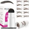 ProductPlanet Premium Wenkbrauw Stempel - Wenkbrauw Sjabloon - Wenkbrauwstempel - Brow Stamp - 10 Sjablonen - Borsteltje - Herbruikbaar - Waterdicht - Cadeau Voor Haar - Zwart