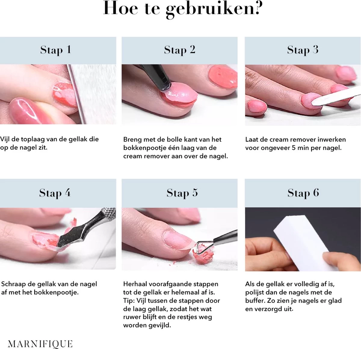 Marnifique® - NEW FORMULA - Gellak Cream Remover Set 30 Ml - Gel Polish Remover - Gellak Remover - Gel Polish - Gellak Verwijderen - Gellak Verwijderaar - Nagellak Remover - BIAB Remover - Vijl - Aceton 6 Marnifique® - NEW FORMULA - Gellak Cream Remover Set 30 Ml - Gel Polish Remover - Gellak Remover - Gel Polish - Gellak Verwijderen - Gellak Verwijderaar - Nagellak Remover - BIAB Remover - Vijl - Aceton - Afbeelding 4