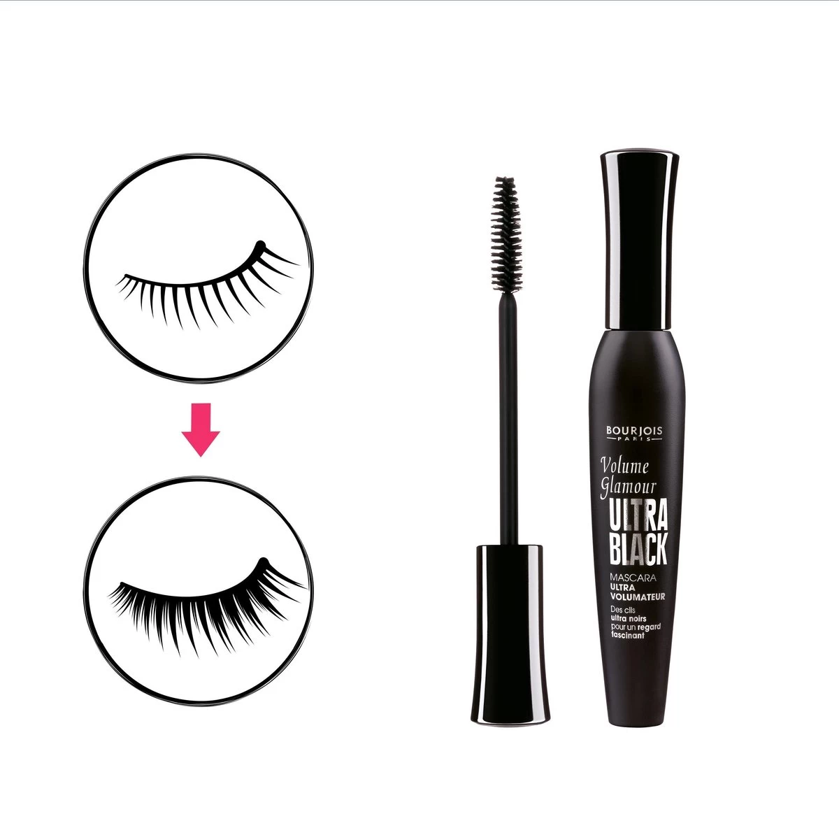 Bourjois Volume Glamour Mascara - 61 Ultra Black 7 Bourjois Volume Glamour Mascara - 61 Ultra Black - Afbeelding 5