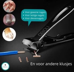 Obioli ™ Nagelknipper Set - Luxe Cadeau Doos Voor Mannen En Vrouwen - Nageltang - Nagelschaar - Kalknagels - Teennagel - Met Nagelvijl - Zwart - Groot - Gift Box -Cosmetic Verkoop 1200x1167 6