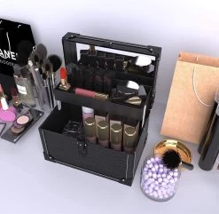 Make Up Koffer- Make Up Organizer- Beautycase -zwart -Make-upkoffer- Multifunctionele Koffer- Make-upkoffer- Sieradenkoffer- Kapperskoffer- Afneembare Schouderriem- Klassieke Zwarte Beautycase -Cosmetic Verkoop 1200x1171 7