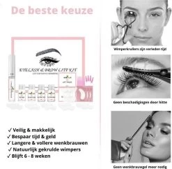 Merkloos Wimper & Wenkbrauw Lifting Set - Wimperlift - Wenkbrauwlift - Lashlift - Browlift - Proffesional Wimperlifting - Lash Lift - Wimperkit - Wenkbrauwkit - Permanent Gekrulde Wimpers - Lashes And Brows - Lash & Brow Kit -Cosmetic Verkoop 1200x1177 10