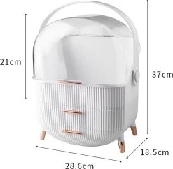 Be-Inspired® Beautycase – Make Up Organizer – Make-up Koffer – Cosmetica Tas – Met Lades – Opberger – Storage Box - Wit -Cosmetic Verkoop 1200x1177 12