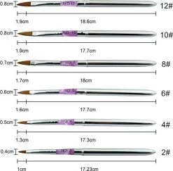 Kwalitatieve Acryl Penseel - Nageldecoratie Pen - #6 Pink Diamond