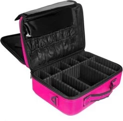 Cosmetica Koffer - Make-up Koffer Met Verstelbare Vakken - Visagie En Nagelstyliste Beauty Koffer - 26x23x9CM - Roze -Cosmetic Verkoop 1200x1180 11