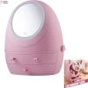 Make Up Organizer Met Make Up Spiegel En Led Verlichting | Usb Opladen Make-Up Tool Organizer Cosmetische Opbergdoos Draagbare Lade Led Spiegel Make-Up Tool Kits Opbergrek Maquillage | Make Up Spiegel Met Verlichting | Make Up Organizer Lades - Roze -Cosmetic Verkoop 1200x1182 16