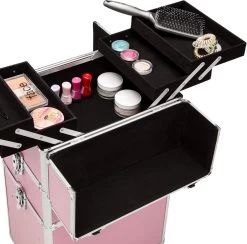 TecTake Cosmetica Koffer Met 3 Etages - Roze - Make-up Koffer -Cosmetic Verkoop 1200x1185 12