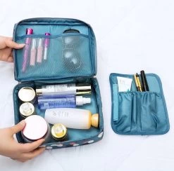 Merkloos Reis Toilet Bag Make Up Organizer - Toillettas - Cosmetica Etui - Travel Organizer - Reisartikelen - Reizen Accessoires -Cosmetic Verkoop 1200x1186 10