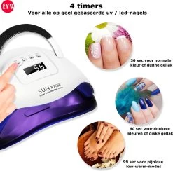 Nageldroger - Nageldrogers - 80 Watt UV LED Lamp Nagels - 45 Leds - Nagellak Droger - UV LED Lamp - Nagellamp - Nail Dryer - Nageldroger Voor Gel Nagellak - Gewone Nagellak - Wit -Cosmetic Verkoop 1200x1187 1