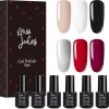 Miss Jules - 6-Delige Gellak Starterspakket - Nagellak - Kleur Rood, Zwart & Glitter - Glanzend & Dekkend Resultaat -Cosmetic Verkoop 1200x1191
