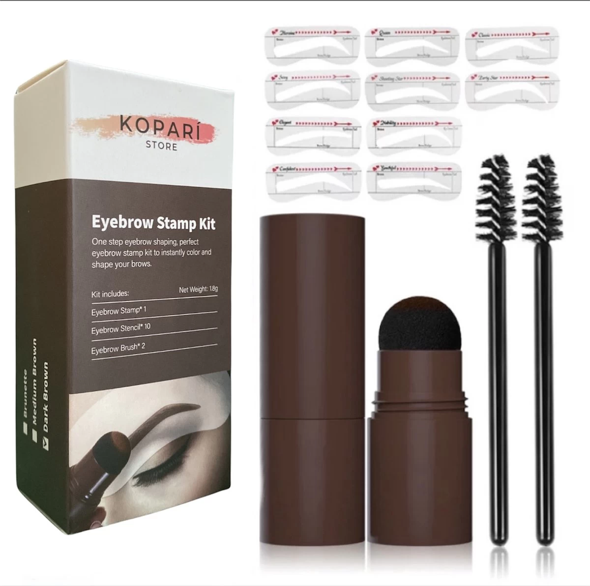 Kopari Wenkbrauw Stempel - Wenkbrauw Stempel - Make Up Inclusief Sjablonen - Eyebrow Stamp - Stempelset - Brow Stamp - Wenkbrauw Sjabloon 3 Kopari Wenkbrauw Stempel - Wenkbrauw Stempel - Make Up Inclusief Sjablonen - Eyebrow Stamp - Stempelset - Brow Stamp - Wenkbrauw Sjabloon