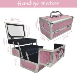 Make Up Koffer Meisjes En Dames Roze - Make Up Organizer Met Spiegel - Cosmetica Koffer - Beautycase Koffer 14 Make Up Koffer Meisjes En Dames Roze - Make Up Organizer Met Spiegel - Cosmetica Koffer - Beautycase Koffer -Cosmetic Verkoop 1200x1193 8