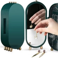 PIXMY® - Groen - Sieradenhouder - Oorbellenrekje - Sieradenrekje - Sieraden Organizer - Sieraden Doos - Sieraden Opbergen -Cosmetic Verkoop 1200x1198 61