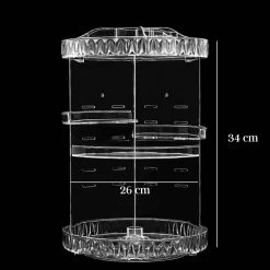 LuZana Make-Up Organizer - Beauty Organizer Voor Make Up - 360° Roterend - Opbergbox - Opbergdoos Cosmetica - Sieradendoos - Nagellak - Lippenstift - Transparant - Cadeautje Voor Vrouw -Cosmetic Verkoop 1200x1199 14