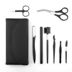 Wenkbrauw Trimmer Set - 8-delig – Met Epileer Pincet, 2x Wenkbrauw Schaartje, 2x Wenkbrauwmesje, Wenkbrauw Borstel, Wenkbrauwpotlood, Spoolie – In Stevige Etui - Zwart 24 Wenkbrauw Trimmer Set - 8-delig – Met Epileer Pincet, 2x Wenkbrauw Schaartje, 2x Wenkbrauwmesje, Wenkbrauw Borstel, Wenkbrauwpotlood, Spoolie – In Stevige Etui - Zwart -Cosmetic Verkoop 1200x1200 1287