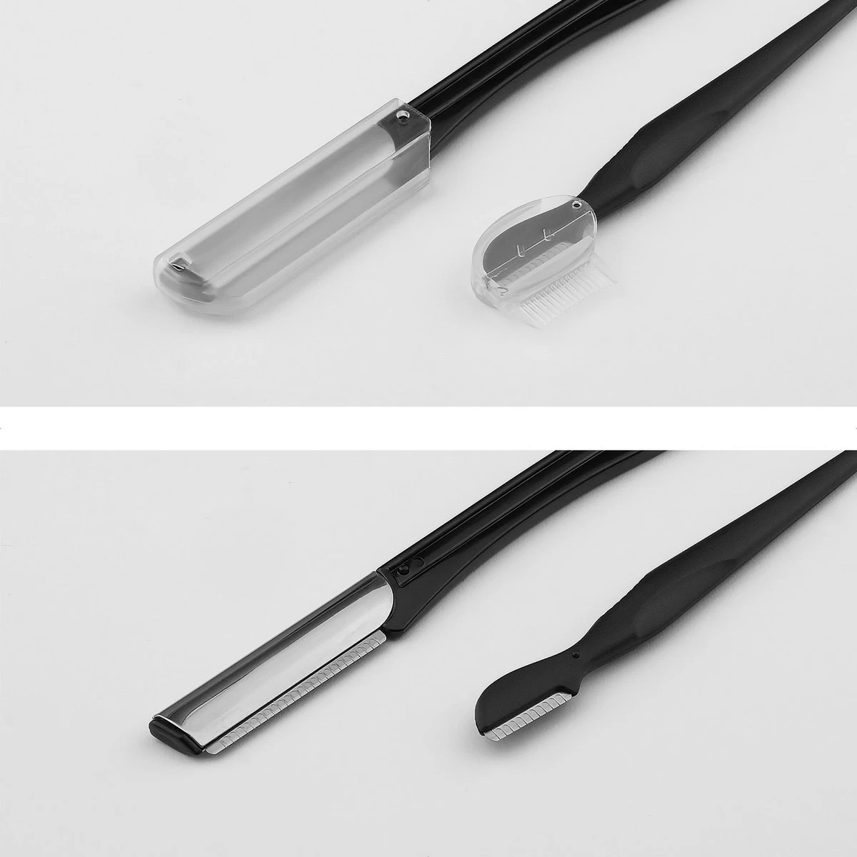 Wenkbrauw Trimmer Set - 8-delig – Met Epileer Pincet, 2x Wenkbrauw Schaartje, 2x Wenkbrauwmesje, Wenkbrauw Borstel, Wenkbrauwpotlood, Spoolie – In Stevige Etui - Zwart 14 Wenkbrauw Trimmer Set - 8-delig – Met Epileer Pincet, 2x Wenkbrauw Schaartje, 2x Wenkbrauwmesje, Wenkbrauw Borstel, Wenkbrauwpotlood, Spoolie – In Stevige Etui - Zwart - Afbeelding 12