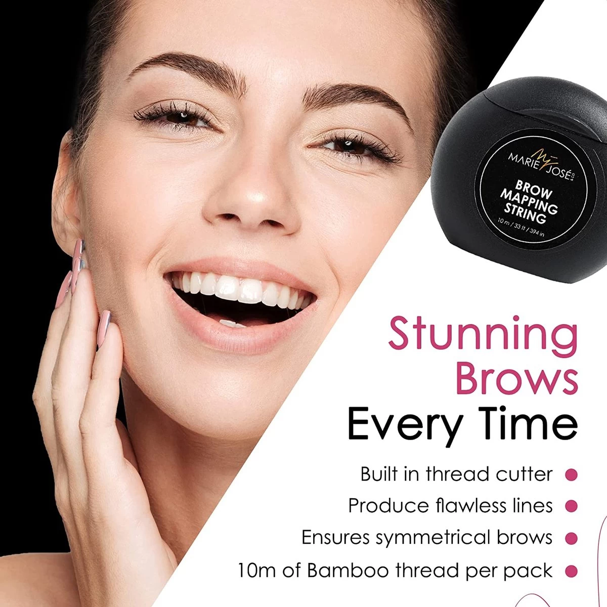 Marie-José & Co - Brow Mapping String - Voor Henna Brows & Microblading - Kleur Draad: Wit - 1 X 10M - Voldoende Voor 50 Toepassingen 7 Marie-José & Co - Brow Mapping String - Voor Henna Brows & Microblading - Kleur Draad: Wit - 1 X 10M - Voldoende Voor 50 Toepassingen - Afbeelding 5