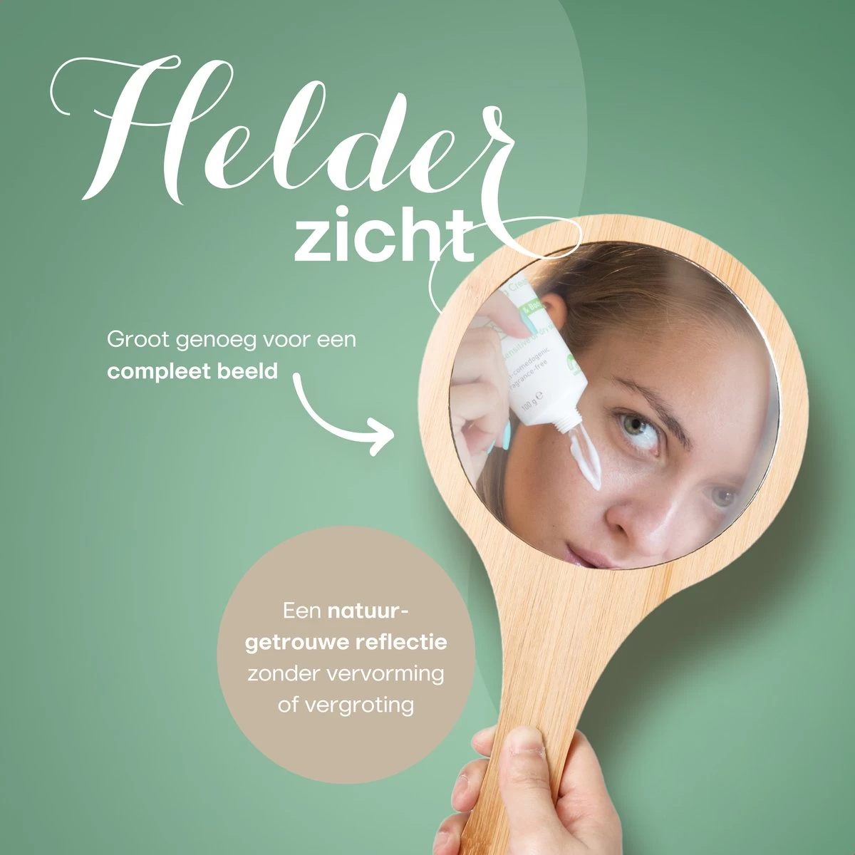 Bamboe Handspiegel Met Handvat - 15 Cm - Make Up Spiegel / Scheerspiegel / Kappersspiegel - 150 Gram - Kapper 4 Bamboe Handspiegel Met Handvat - 15 Cm - Make Up Spiegel / Scheerspiegel / Kappersspiegel - 150 Gram - Kapper - Afbeelding 2