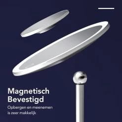 Make-up Spiegel Van Sanicraft® - USB Oplaadbaar - 360 Graden Draaibaar - Make Up Spiegel Met LED Verlichting - Afneembaar 10x Vergroting Spiegeltje - Diameter 17cm -Cosmetic Verkoop 1200x1200 1576